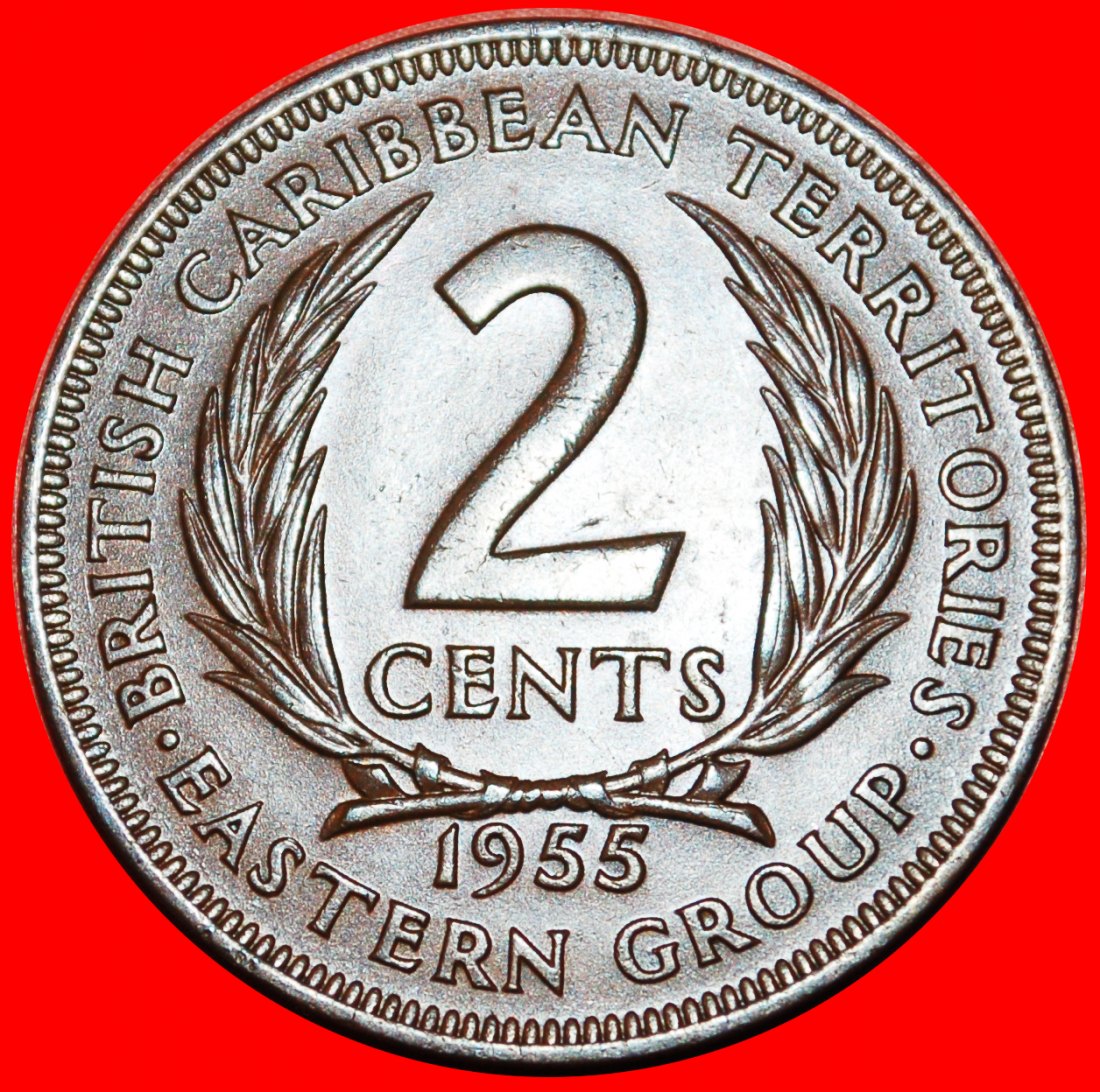 * GREAT BRITAIN (1955-1965):CARIBBEAN★2 CENTS 1955! ELIZABETH II (1953-2022)★LOW START ★ NO RESERVE!