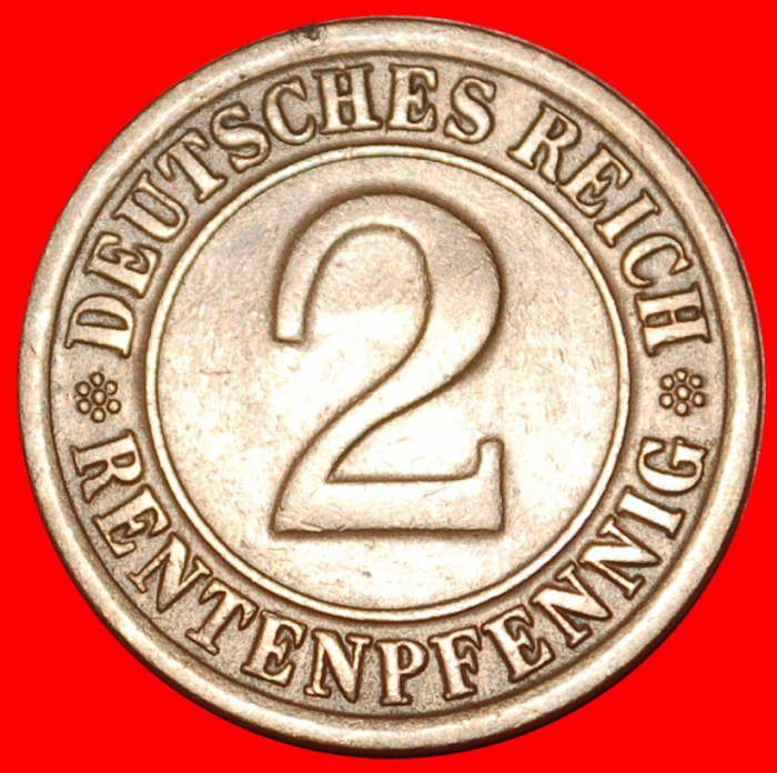  * WEIZENGARBE (1923-1924): DEUTSCHLAND ★ 2 RENTENPFENNIG 1924F!★OHNE VORBEHALT!   