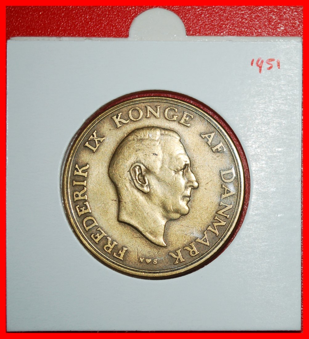  * LÖWEN (1947-1959): DÄNEMARK ★ 2 KRONER 1951! FREDERIK IX. (1899-1972) IN PACKUNG!★OHNE VORBEHALT!   