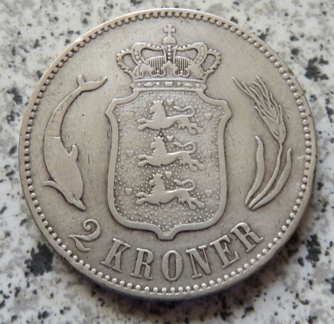  Dänemark 2 Kroner 1875   