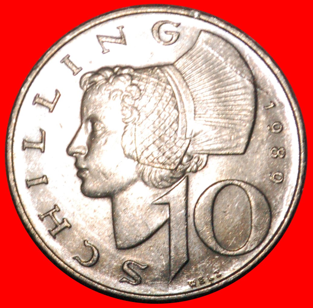  * HAMMER UND SICHEL (1974-2001): ÖSTERREICH ★ 10 SHILLING 1989 VZGL STEMPELGLANZ! OHNE VORBEHALT!   