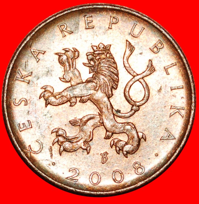  * LION (1993-2023): CZECH REPUBLIC ★ 10 CROWNS 2008 DIES 2+B!★LOW START★ NO RESERVE!   