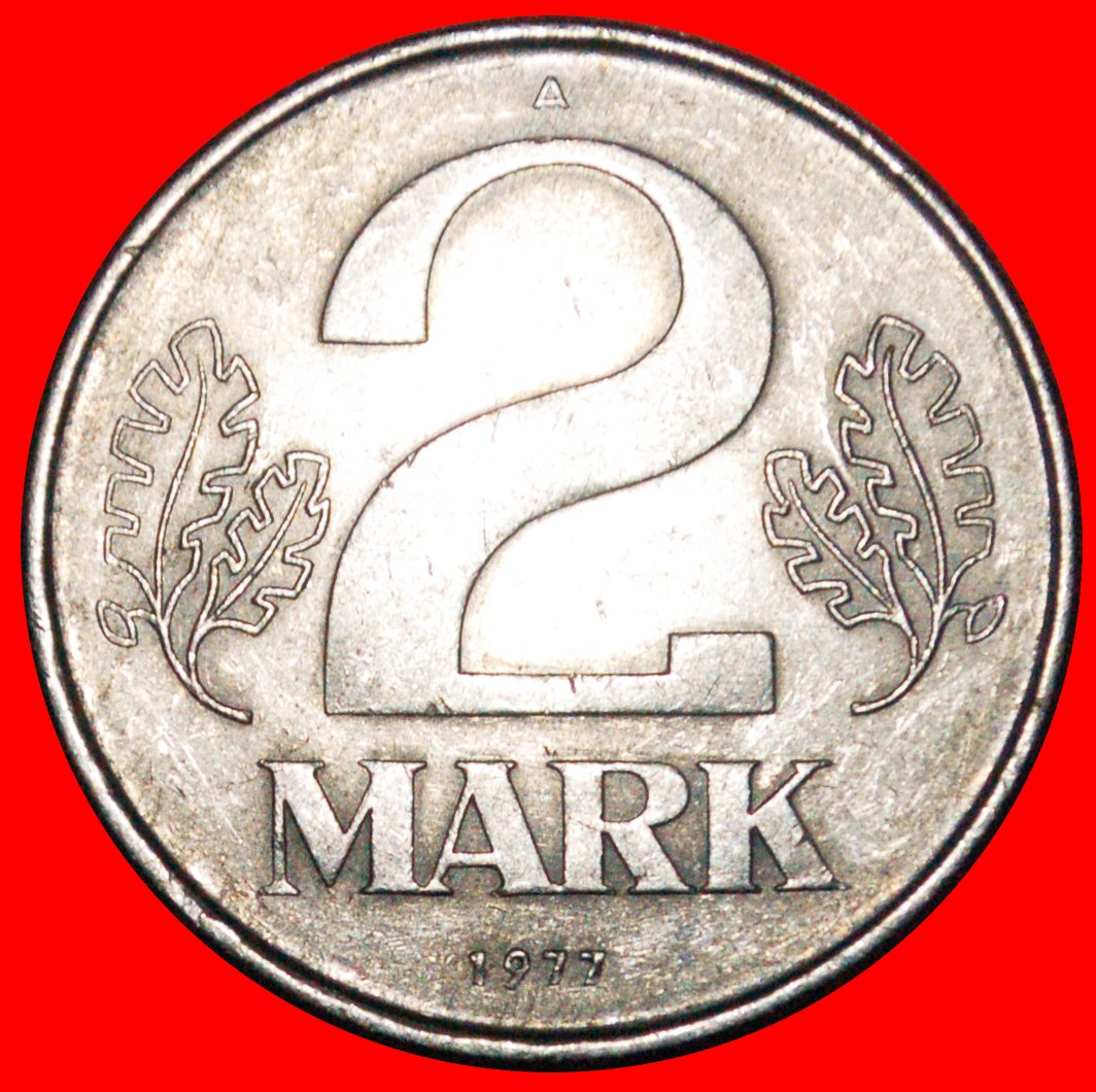  * HAMMER UND ZIRKEL (1972-1990): DEUTSCHLAND★ 2 MARK 1977A BERLIN! OHNE VORBEHALT!   