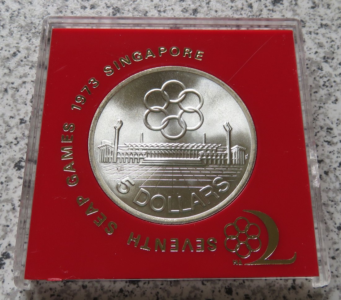  Singapur 5 Dollar 1973   