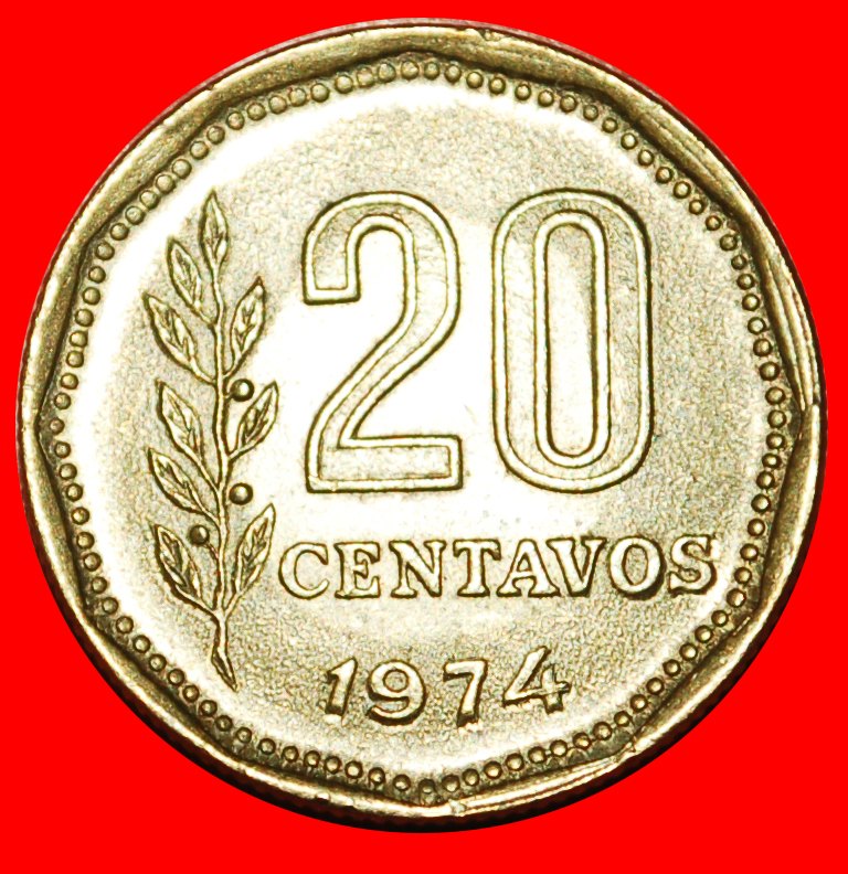 * LIBERTY (1970-1976): ARGENTINA ★ 20 CENTAVOS 1974! LOW START ★ NO RESERVE!