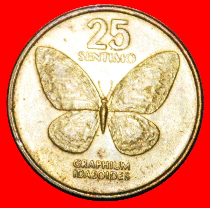 * SCHMETTERLING (1983-1990): PHILIPPINEN ★ 25 SENTIMO 1983 uSTG STEMPELGLANZ!★OHNE VORBEHALT!