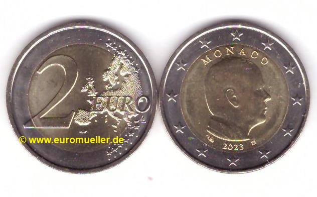 Monaco ...2 Euro Kursmünze...2023...unc.   