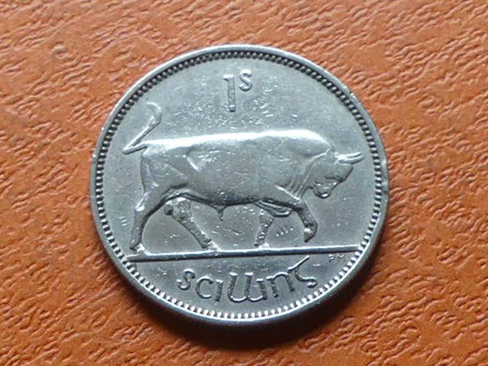  Umlaufmünze Irland 1 Scilling 1951 seltener Jahrgang   