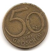  Österreich 50 Groschen 1961 #104   