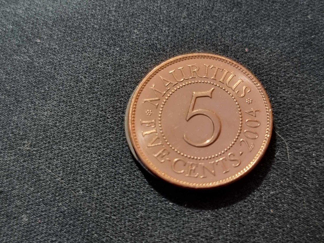  Mauritius 5 Cent 2004 STG   