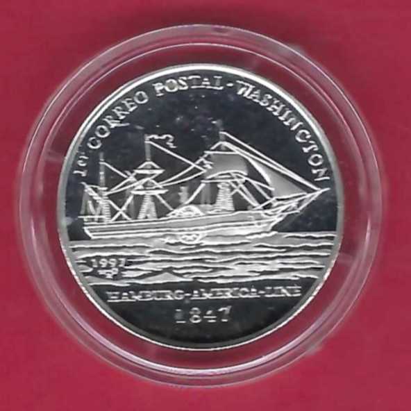  Kuba 10 Pesos Schiffmotiv 1847 Golden Gate Münzenankauf Koblenz Frank Maurer X726   