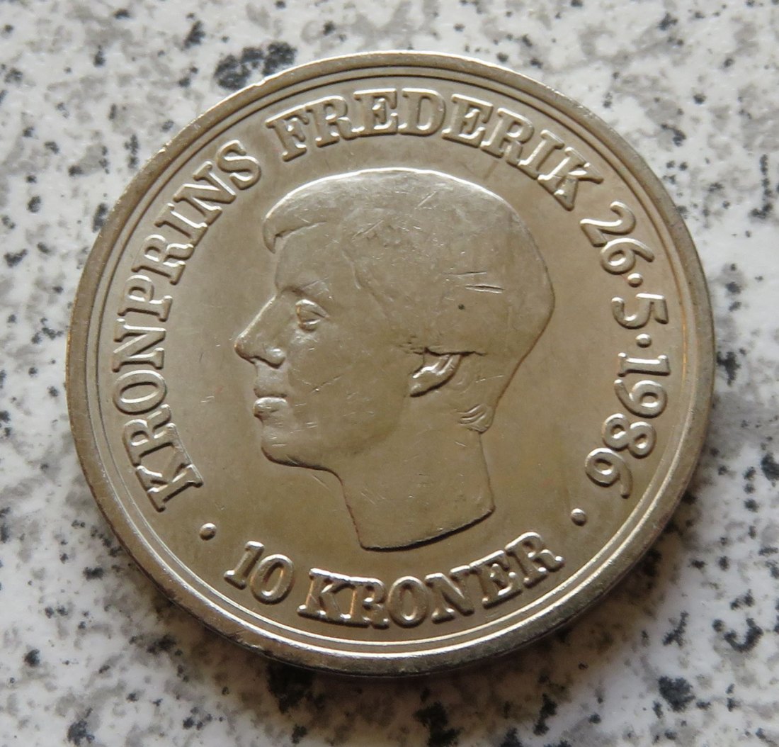 Dänemark 10 Kroner 1986   
