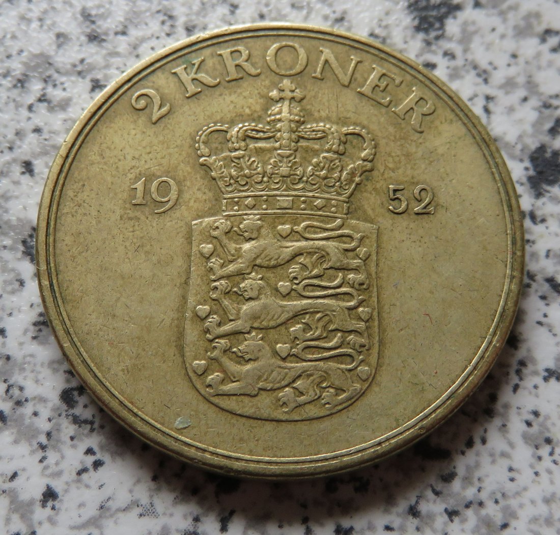  Dänemark 2 Kroner 1952   