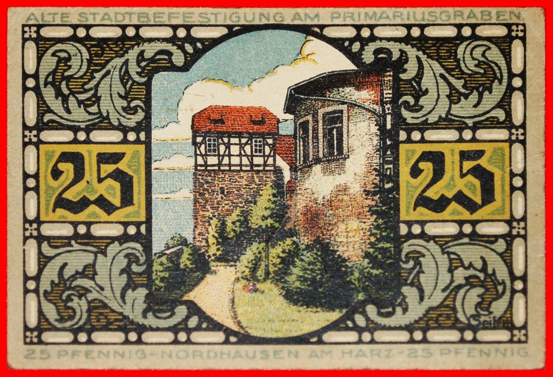  * SACHSEN: DEUTSCHLAND NORDHAUSEN ★ 25 PFENNIG 1921 VZGL KNACKIG RITTER! ★OHNE VORBEHALT!   