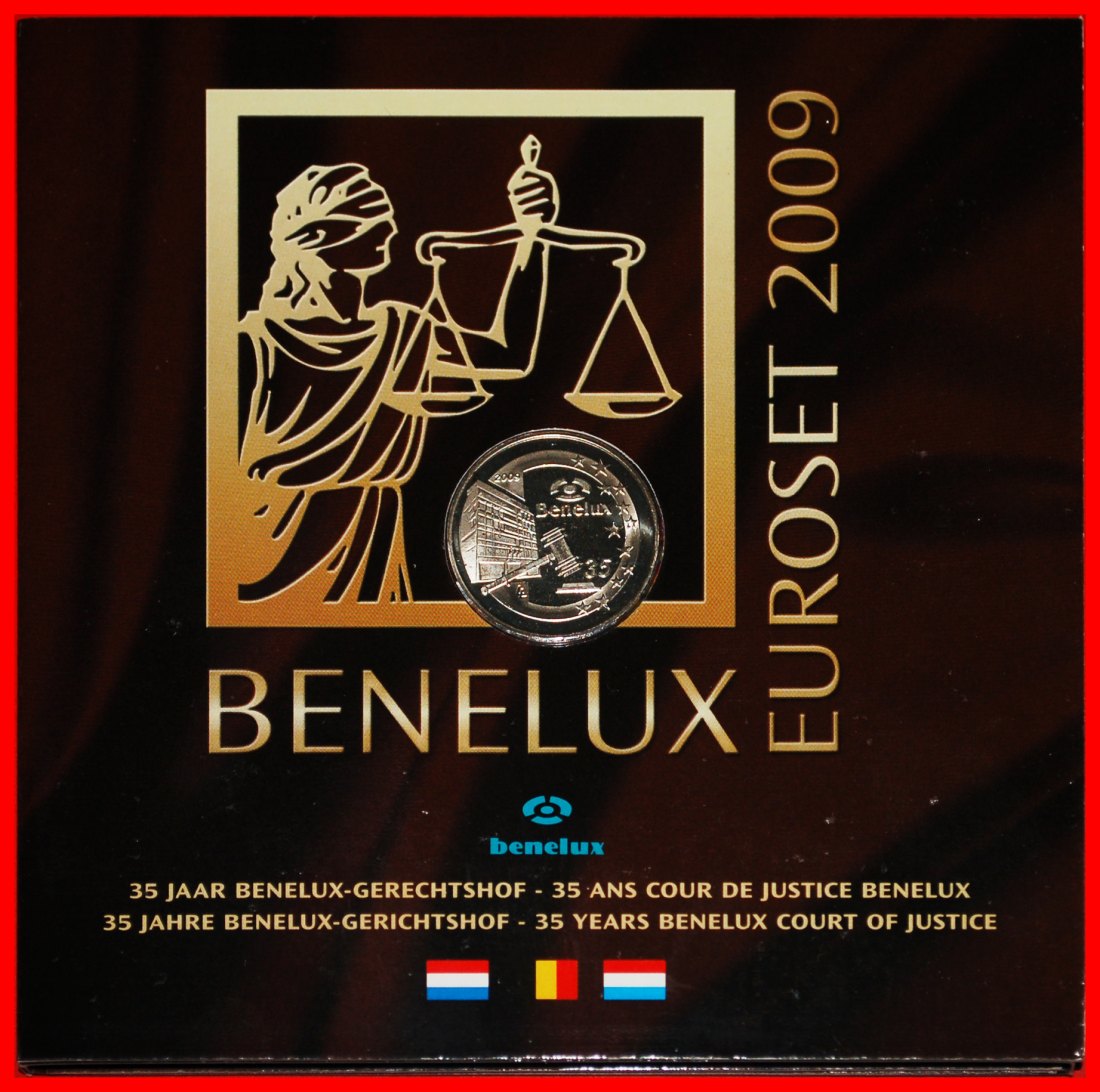  * GERICHT 1974 SILBER: BENELUX BELGIEN NIEDERLANDE LUXEMBURG★KMS EUROSET 2009 SELTEN★OHNE VORBEHALT!   