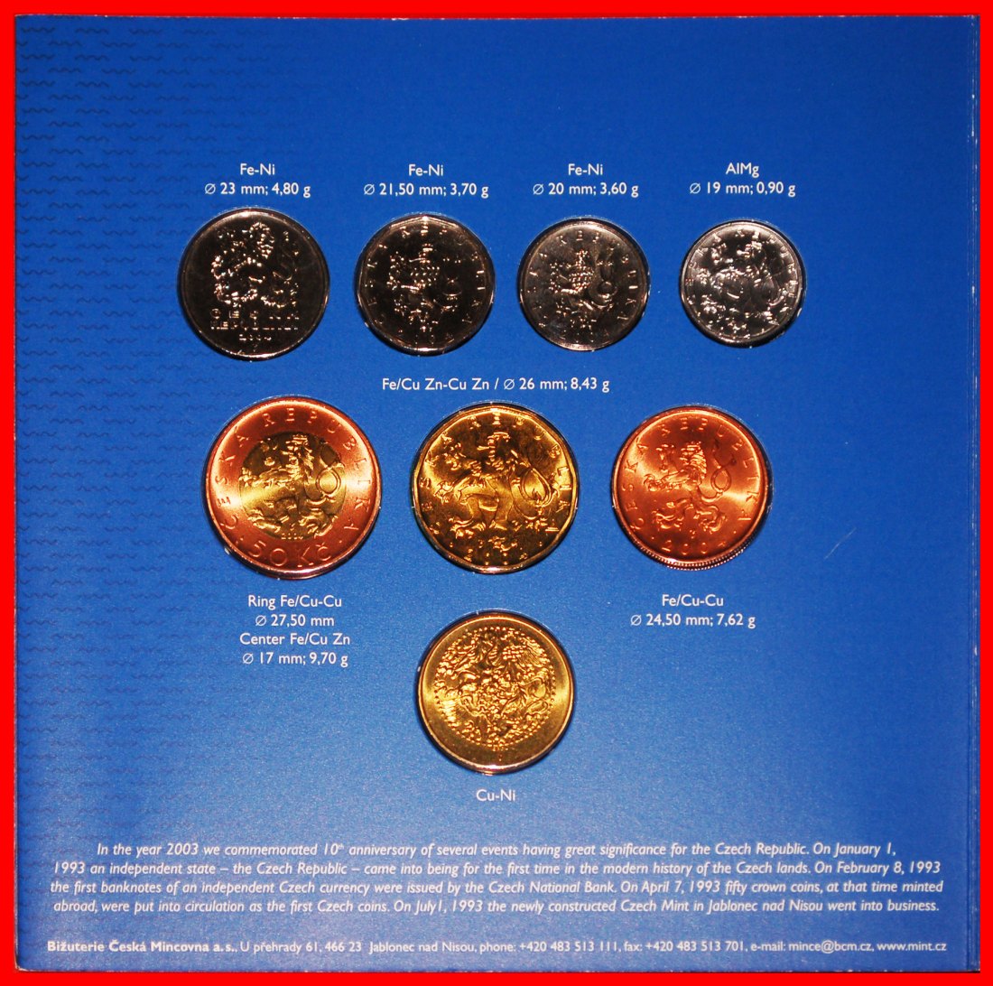  * EMISSION 1993-2023: CZECH REPUBLIC ★ MINT SET 2004 RARE! TO BE PUBLISHED! ★LOW START ★ NO RESERVE!   