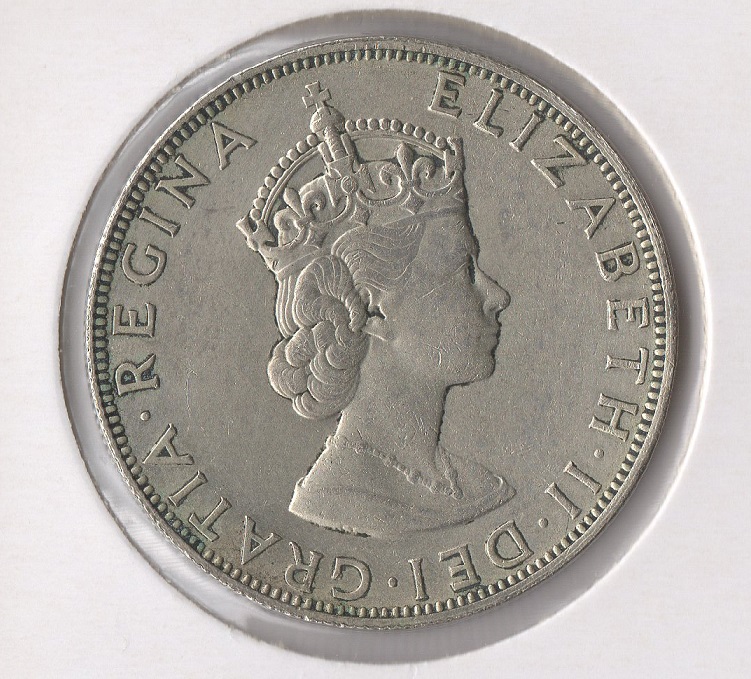  Bermuda 1 Crown 1964 Silber ss-vz   