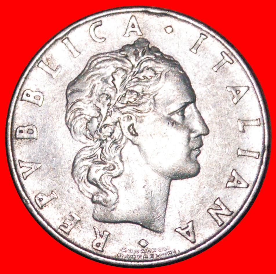  * NACKTER VULKAN (1954-1989): ITALIEN ★ 50 LIRE 1956R!★OHNE VORBEHALT!   