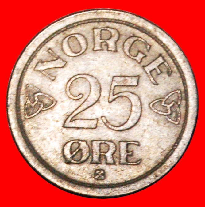  * ROSEN (1952-1957): NORWEGEN ★ 25 OERE 1956! HAAKON VII. (1905-1957) ★OHNE VORBEHALT!   