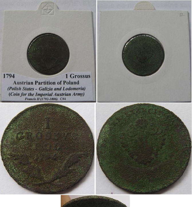  1794-1 Grossus-Münze für das Kaiserlich Österreichische Armee (Österreichische Teilung Polens)   