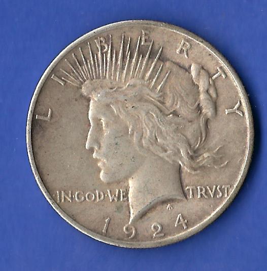  Peace Dollar USA 1924  Münzen und Goldankauf Golden Gate Frank Maurer Koblenz X822   