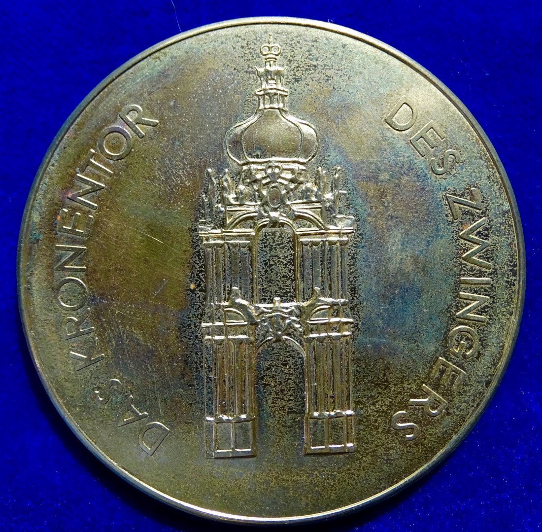  Dresden  Kronentor Medaille CDU 14. Parteitag 1977.   