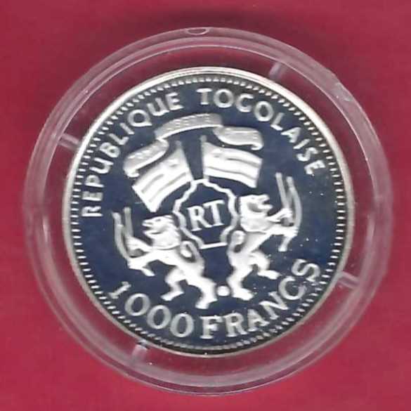  Rep. Togo 1000 Francs Schiffmotiv 2000 Silber Golden Gate Münzenankauf Koblenz Frank Maurer X731   