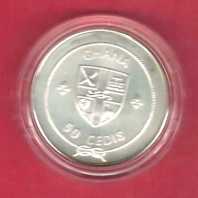  Ghana 50 Cedis 1983 Silber Golden Gate Münzenankauf Koblenz Frank Maurer X733   