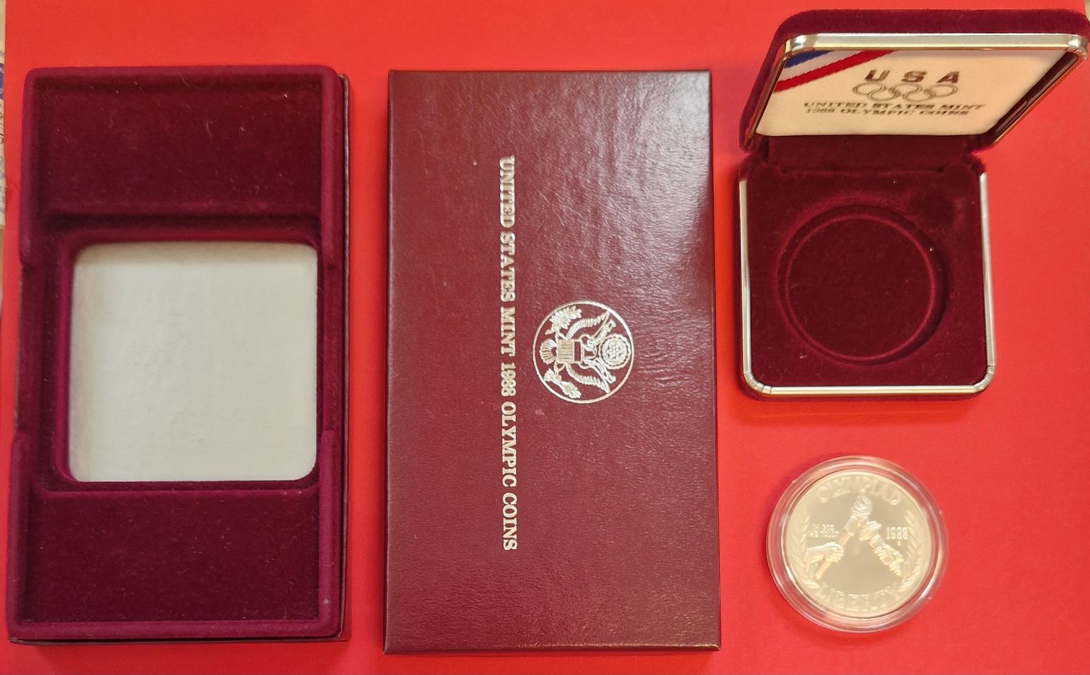  1 Dollar USA Olympiade Seoul Fackelträger 1988 Silber Goldankauf Koblenz Frank Maurer X 745   