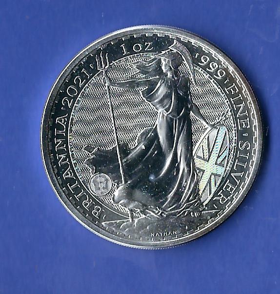  England 1 Oz Feinsilber 2021 Goldankauf Golden Gate Frank Maurer X883   