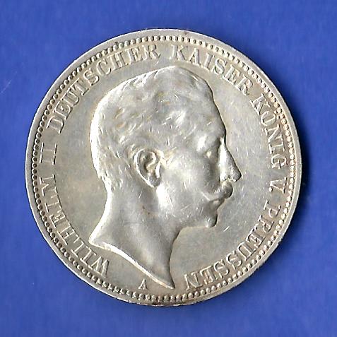  3 Mark Preussen 1910 Goldankauf Golden Gate Frank Maurer X835   