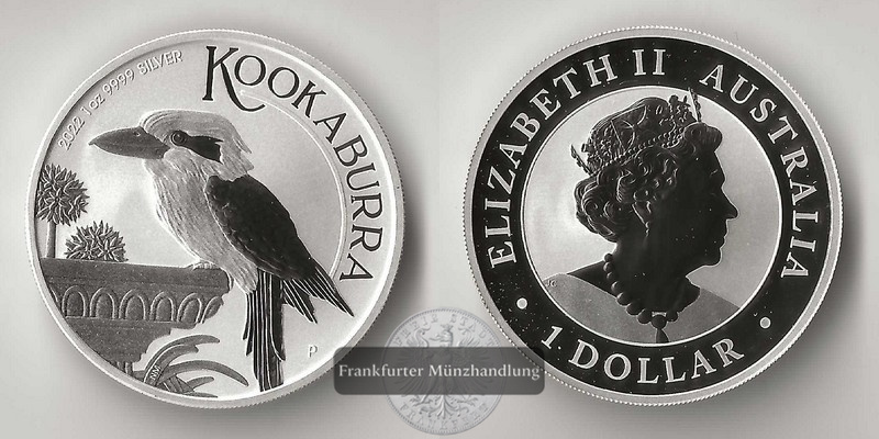  Australien,  1 Dollar  2022  Kookaburra FM-Frankfurt  Feinsilber: 31,1g   
