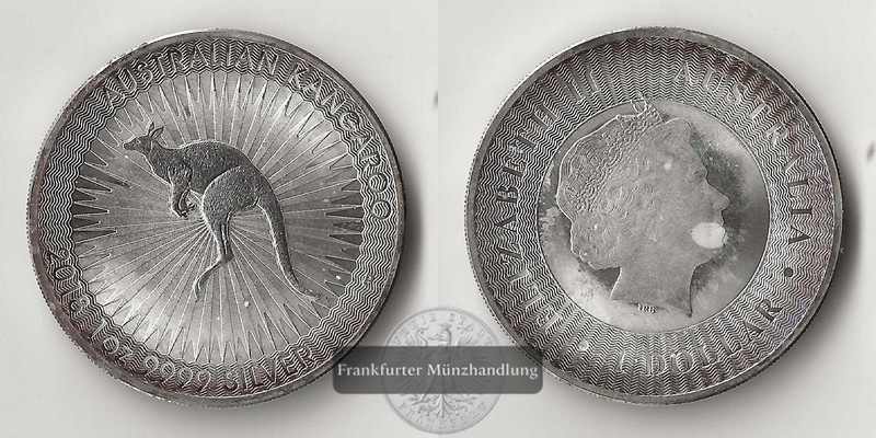  Australien,  1 Dollar Australisches Kangaroo  2018  FM-Frankfurt  Feingewicht: 31,1g   