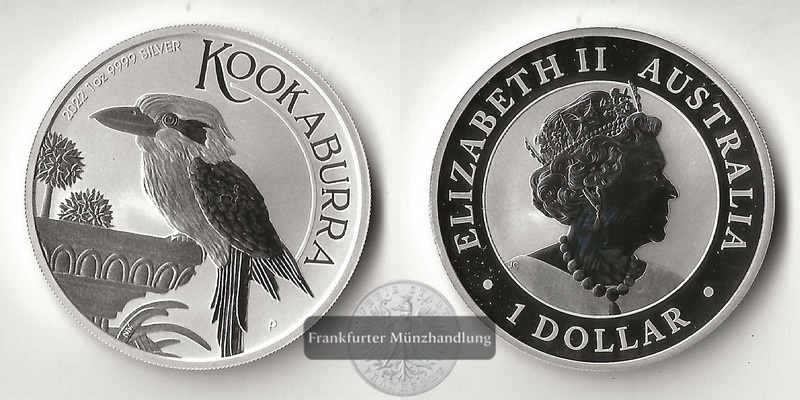  Australien,  1 Dollar  2022  Kookaburra FM-Frankfurt  Feinsilber: 31,1g   