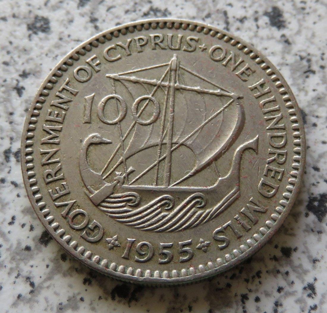  Zypern 100 Mils 1955   