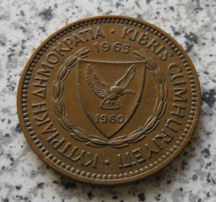  Zypern 5 Mils 1963   