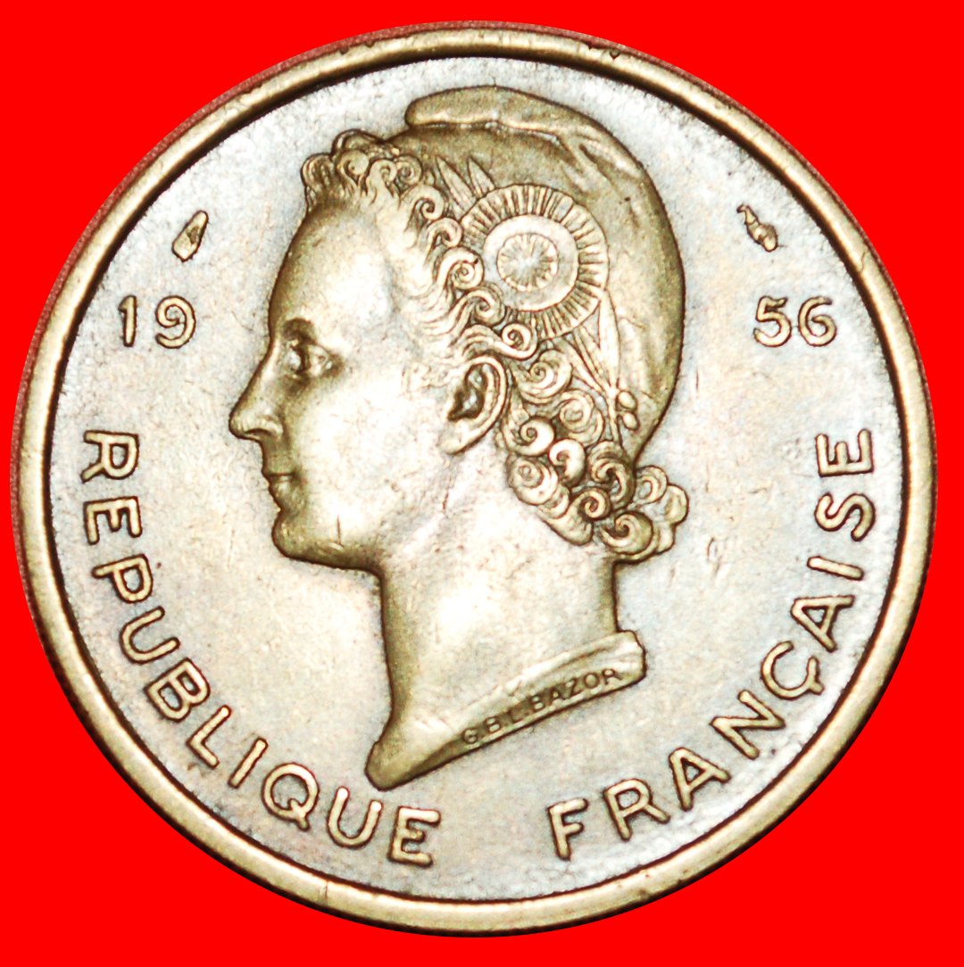  * FRANKREICH: FRANZÖSISCH-WESTAFRIKA ★ 25 FRANCS 1956! OHNE VORBEHALT!   