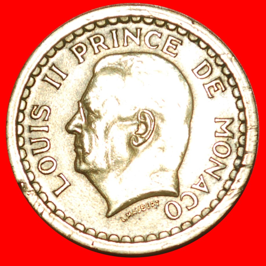 * FRANCE: MONACO ★ 1 FRANC (1945) 2 KNIGHTS VICHI 1943! LOW START★ NO RESERVE!
