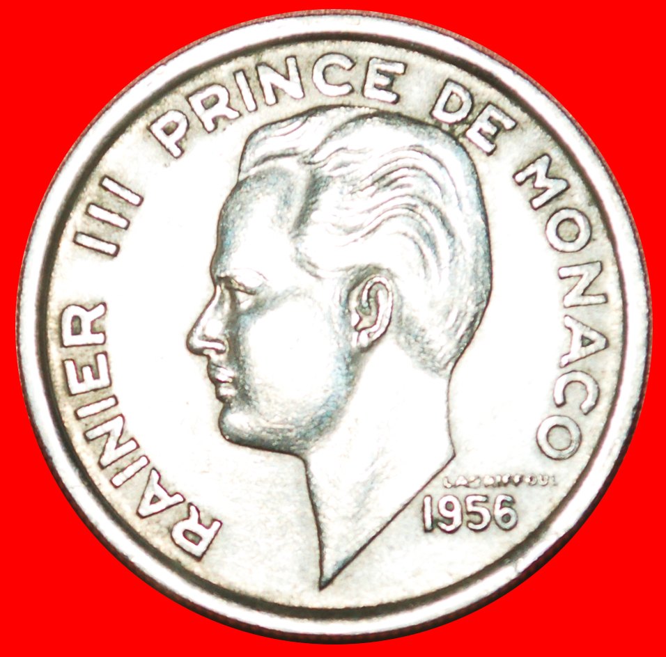  * FRANKREICH: MONACO ★ 100 FRANC 1956! RAINIER III. (1949-2005) OHNE VORBEHALT!   