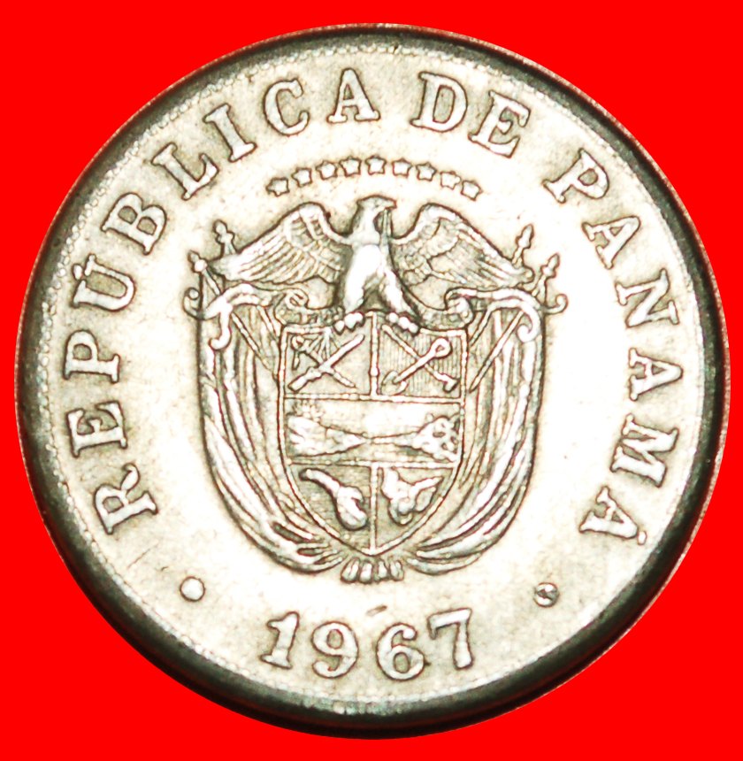  * USA (1961-1993): PANAMA ★ 5 CENTESIMO 1967! OHNE VORBEHALT!   