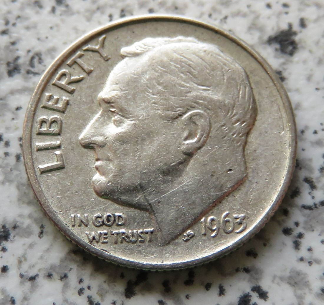  USA 1 Dime 1963 / 10 Cent 1963   
