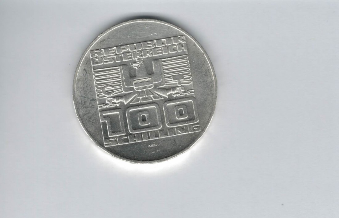  100 Schilling 1975 50 J. Schillingwährung silber Österreich Spittalgold9800 (01914/4)   