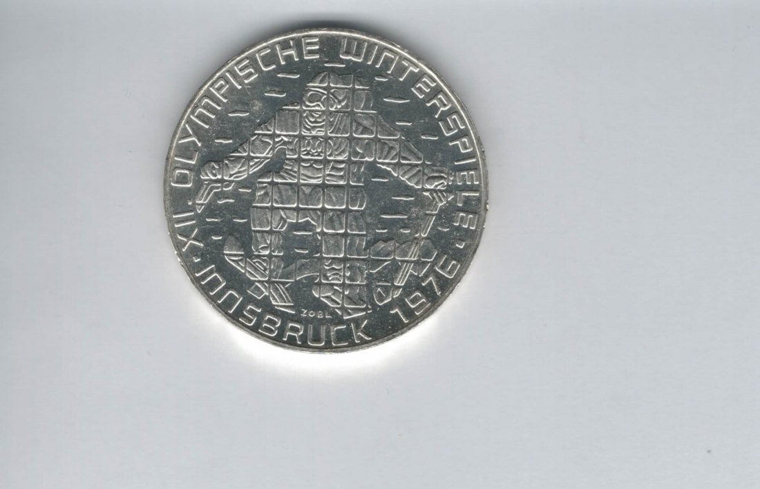  100 Schilling 1976 Winterolympiade Innsbruck Abfahrtsläufer Hall 15,36 Fein Ag Österreich (01914/8)   