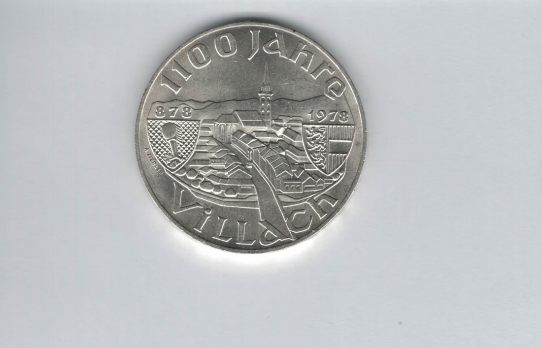  100 Schilling 1978 1100 Jahre Villach/Kärnten silber Österreich 2. Republik (01914/19)   