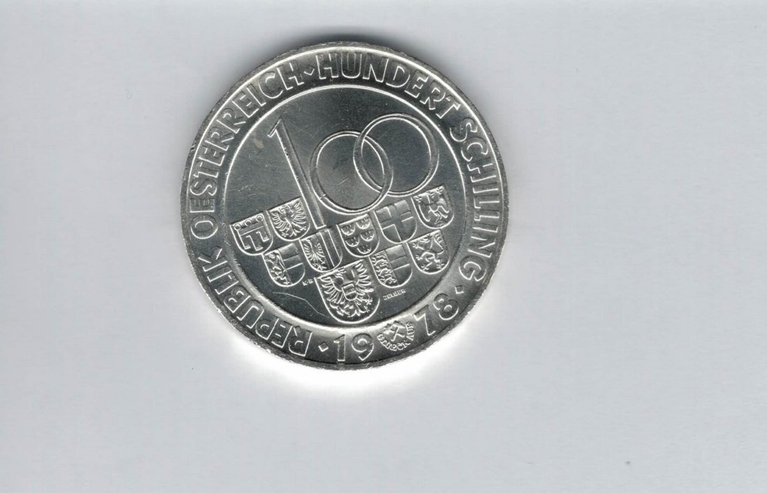  100 Schilling 1978 Arlberg Strassentunnel silber Österreich 2.Rep (01914/20)   