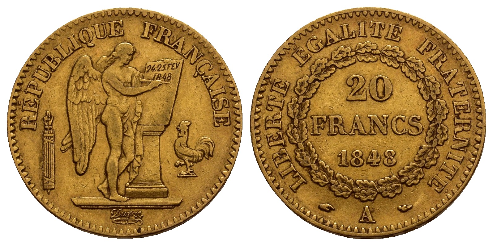 PEUS 9746  Frankreich 5,81 g Feingold 20 Francs GOLD 1848 A Sehr schön