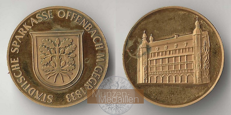 Offenbach am Main  Medaille ohne Jahr MM-Frankfurt  Feingold: 19,24g
