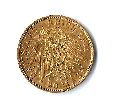  20 Mark Ludwig E. Hessen 1901 A 7,96 Gr. 900 Au Golden Gate Münzenankauf Koblenz Frank Maurer X897   