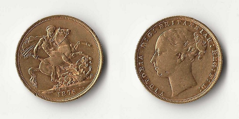 Grossbritannien  Sovereign  1876 MM-Frankfurt Feingold: 7,32g Victoria 1837-1901  