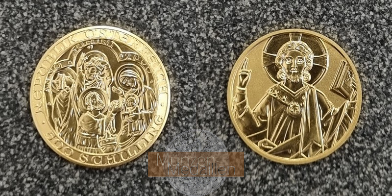 ÖSTERREICH, 2. Republik seit 1946. MM-Frankfurt Feingewicht: 10g 500 Schilling 2000 